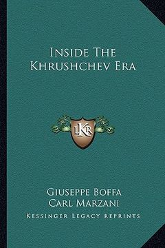 portada inside the khrushchev era (en Inglés)