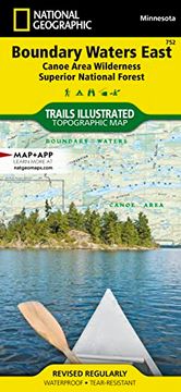 portada Boundary Waters East map [Canoe Area Wilderness, Superior National Forest] (National Geographic Trails Illustrated Map, 752) (en Inglés)