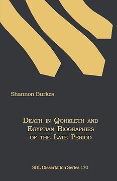 portada death in qoheleth and egyptian biographies of the late period (en Inglés)