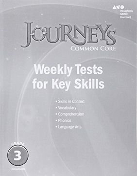 portada Hmh Journeys: Common Core Weekly Assessments Grade 3 (Houghton Mifflin Harcourt Journeys) (en Inglés)