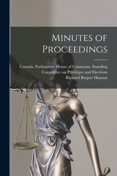 portada Minutes of Proceedings (en Inglés)