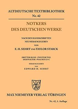 portada Notkers des Deutschen Werke: Der Psalter. Psalmus li -c (en Alemán)