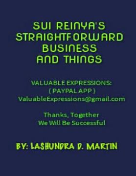 portada Sui Reinya's Straightforward Business And Things (en Inglés)