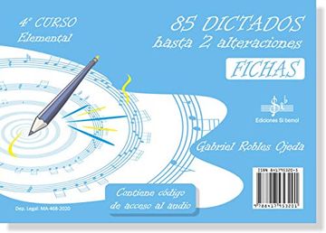 portada 85 Dictados Hasta 2 Alteraciones Soluciones 4º Curso (in Spanish)