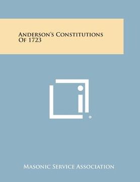 portada Anderson's Constitutions of 1723 (en Inglés)