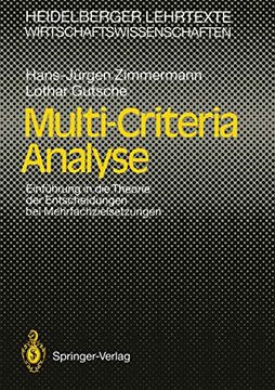 portada Multi-Criteria Analyse: Einführung in die Theorie der Entscheidungen bei Mehrfachzielsetzungen (en Alemán)