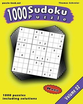 portada Sudoku: 1000 Hard 9x9 Sudoku, Vol. 2 (en Inglés)