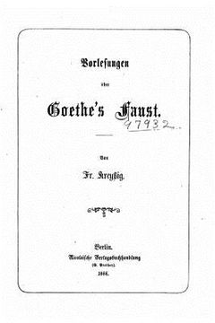 portada Fr. Kreyssigs Vorlesungen uber Goethes Faust (en Alemán)