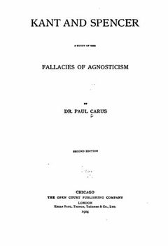 portada Kant and Spencer, A Study of the Fallacies of Agnosticism