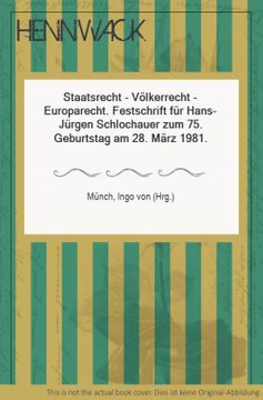 portada Staatsrecht - Völkerrecht - Europarecht (en Alemán)