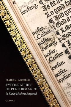 portada Typographies of Performance in Early Modern England (en Inglés)