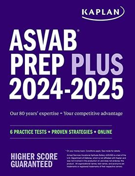 portada Asvab Prep Plus 2024-2025: 6 Practice Tests + Proven Strategies + Online + Video (Kaplan Test Prep) (en Inglés)