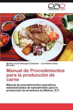 portada manual de procedimientos para la producci n de carne