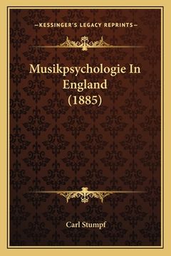 portada Musikpsychologie In England (1885) (in German)