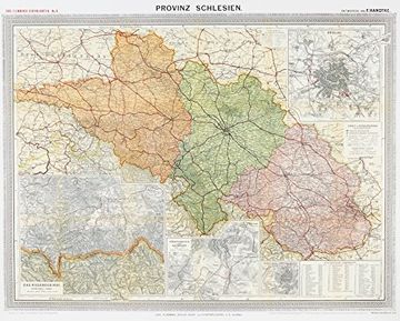 portada Historische Karte: Provinz Schlesien im Deutschen Reich - um 1910 [Gerollt] (en Alemán)