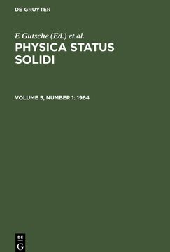 portada Physica Status Solidi, Volume 5, Number 1, Physica Status Solidi (1964) 