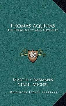 portada thomas aquinas: his personality and thought