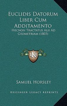 portada euclidis datorum liber cum additamento: hecnon tractatus alii ad geometriam (1803)
