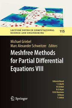 portada Meshfree Methods for Partial Differential Equations VIII (en Inglés)