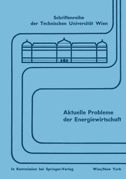 portada Aktuelle Probleme Der Energiewirtschaft (en Alemán)
