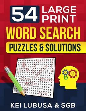 portada 54 Large Print Word Search - Puzzles & Solutions (en Inglés)