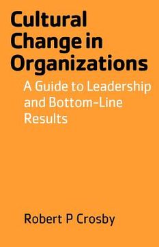 portada cultural change in organizations (en Inglés)