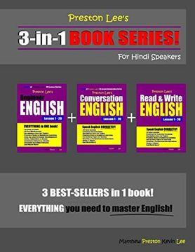 portada Preston Lee’S 3-In-1 Book Series! Beginner English, Conversation English & Read & Write English Lesson 1 – 20 for Hindi Speakers (en Inglés)