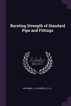 portada Bursting Strength of Standard Pipe and Fittings (in English)
