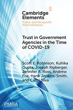 portada Trust in Government Agencies in the Time of Covid-19 (Elements in Public and Nonprofit Administration) (en Inglés)