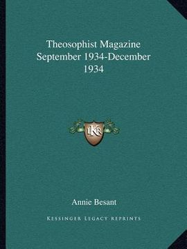 portada theosophist magazine september 1934-december 1934 (en Inglés)