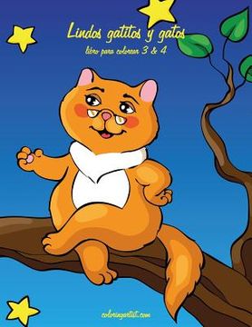 portada Lindos gatitos y gatos libro para colorear 3 & 4