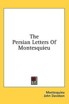 portada the persian letters of montesquieu (in English)