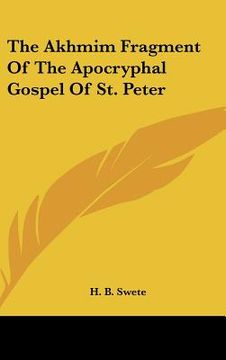 portada the akhmim fragment of the apocryphal gospel of st. peter