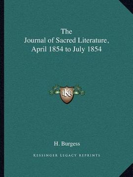 portada the journal of sacred literature, april 1854 to july 1854