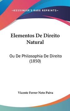 portada Elementos De Direito Natural: Ou De Philosophia De Direito (1850)