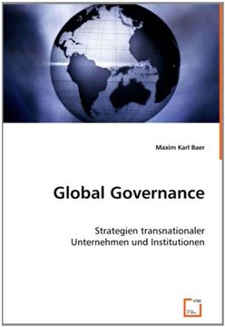 portada Global Governance: Strategien transnationaler Unternehmen und Institutionen