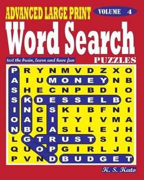 portada ADVANCED LARGE PRINT Word Search Puzzles. Vol. 4 (en Inglés)