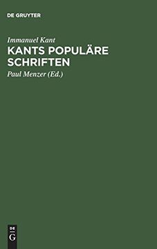 portada Kants Populäre Schriften (en Alemán)