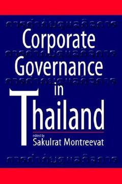 portada corporate governance in thailand (en Inglés)