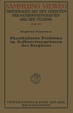 portada Physikalische Probleme im Aufbereitungswesen des Bergbaus (Sammlung Vieweg) (German Edition)