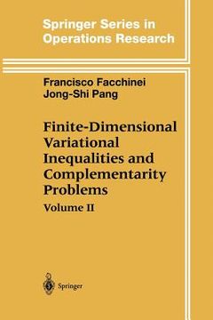 portada finite-dimensional variational inequalities and complementarity problems: volume ii (en Inglés)
