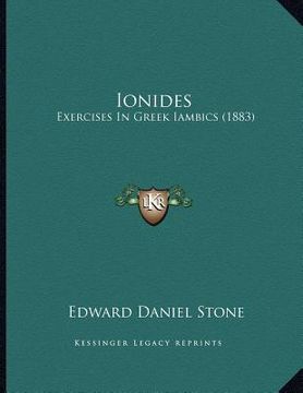 portada ionides: exercises in greek iambics (1883)