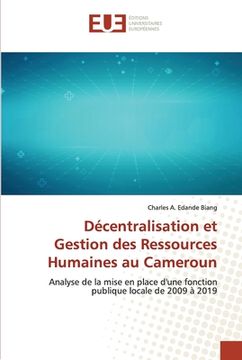 portada Décentralisation et Gestion des Ressources Humaines au Cameroun (en Francés)