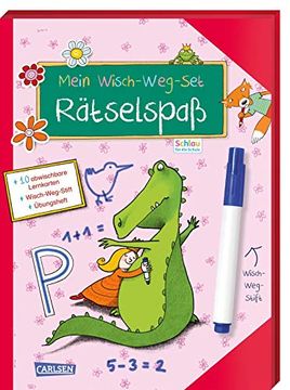 portada Schlau für die Schule: Mein Wisch-Weg-Set: Rätselspaß: 10 Abwischbare Lernkarten, Wisch-Weg-Stift und Übungsheft (en Alemán)