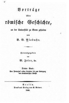 portada Vorträge über römische geschichte Von Pompejus' ersten consulat bis zum untergang des abendeändischen reichs. 1848 (en Alemán)