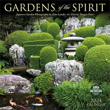 portada Gardens of the Spirit 2024 Wall Calendar: Japanese Garden Photography | 12" x 24" Open | Amber Lotus Publishing (en Inglés)