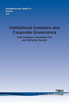 portada Institutional Investors and Corporate Governance (Foundations and Trends® in Finance) (en Inglés)