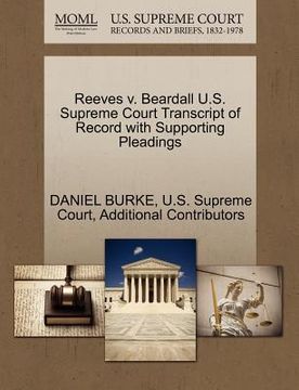 portada reeves v. beardall u.s. supreme court transcript of record with supporting pleadings (en Inglés)