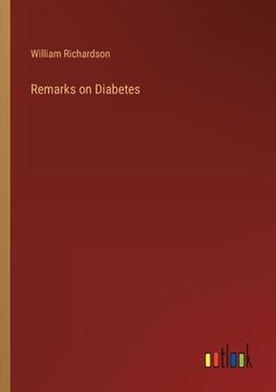 portada Remarks on Diabetes (en Inglés)