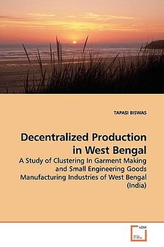 portada decentralized production in west bengal (en Inglés)